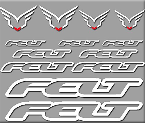 Ecoshirt Pegatinas Felt Bici R203 Stickers Aufkleber Decals Autocollants Adesivi, Blanco