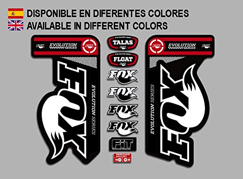 Ecoshirt Pegatinas Fox Fork Evolution Fdp19 Stickers Aufkleber Decals Autocollants Adesivi, Rojo