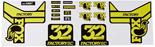 Ecoshirt Pegatinas Stickers Fork Fox 32 Factory SC Float 2017 Am87 Aufkleber Decals Autocollants Adesivi Forcela Gabel Fourche, Amarillo