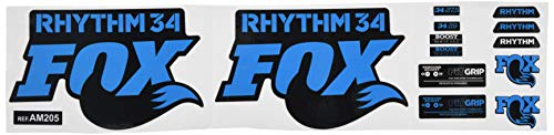 Ecoshirt Pegatinas Stickers Fork Fox 34 Rhythm Am205 Aufkleber Decals Autocollants, Azul