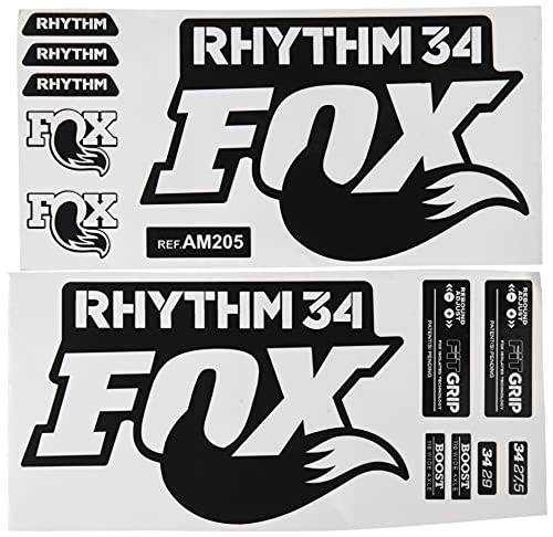 Ecoshirt Pegatinas Stickers Fork Fox 34 Rhythm Am205 Aufkleber Decals Autocollants, Blanco