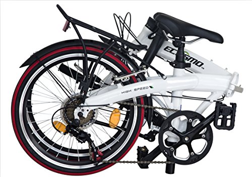 ECOSMO 20"de aleación de Peso Ligero Plegable de la Ciudad para Bicicleta, 12kg - 20AF09W