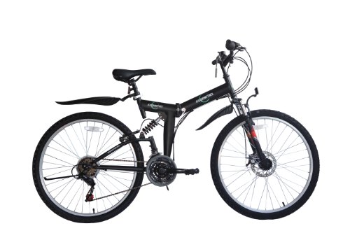 Ecosmo 26Sf02Bl - Bicicleta Plegable (Suspensión, Más de 18 Velocidades)