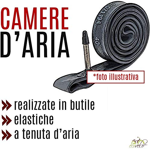Ecovelò Deestone - Cámara de aire 27,5 x 1,75/1,90/2,125 para bicicleta con válvula Schrader América