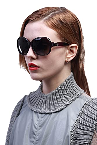 EFE Gafas de Sol Polarizadas para Mujeres Hombres Moda y Elegante Ovaladas de Gran Tamaño Protección UV400 Contra los Rayos Ultravioletas y Luz Brillante para Señoras Violetas Violeta