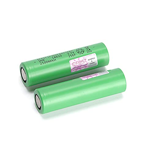 EFEST 2,5 K mah 20 A INR 25EF versión 2021 batería individual plana de alto drenaje para iniciar kit cigarrillo electrónico y MOD sin nicotina