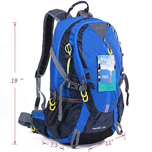 EGOGO 30L al Aire Libre Ciclismo Senderismo Mochila Resistente al Agua Corriendo Mochila Camping con Lluvia Cubierta S2310 (Azul)