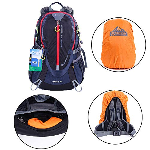 EGOGO 30L al Aire Libre Ciclismo Senderismo Mochila Resistente al Agua Corriendo Mochila Camping con Lluvia Cubierta S2310 (Azul)