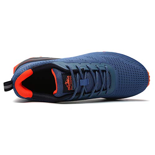 Eisrumu Zapatillas de Trail Running Hombre, Calzado de Correr en montaña para Adultos Unisex Naranja Azul 48EU