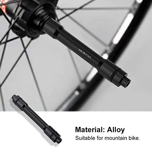 Eje Adaptador Aluminio Aleación Buje Tubo Conversión Eje Bicicleta Accesorio Eje 15 mm a 9 mm Adaptador de conversión Herramienta