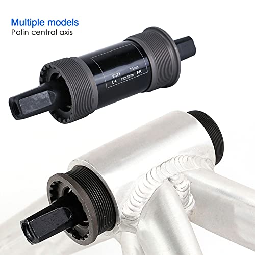 Eje Inferior de Bicicleta, Soporte Inferior Roscado de Bicicleta de 68 mm Soporte Inferior Cuadrado Cónico MTB con Tornillos para Bielas Cónicas Cuadradas Soporte Inferior Cónico Cuadrado (118mm)