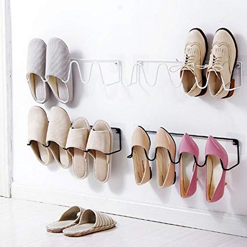 El almacenamiento en zapatero es simple y práctico Zapatillas Arte de hierro Montado en la pared Zapato de pared Zapatillas de drenaje Rack Hook Zapatillas pequeñas Zapatillas Zapatillas Rack Wall Cas