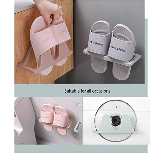 El almacenamiento en zapatero es simple y práctico Zapatillas de zapatos Baño Slipper Rack Hogar inodoro Punch libre Colgante Zapato Drenaje Rack Wall Colgante Pot Rack Zapatillas Almacenamiento