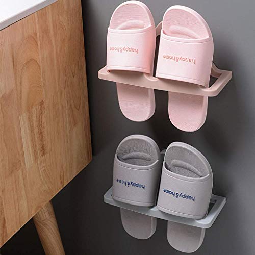 El almacenamiento en zapatero es simple y práctico Zapatillas de zapatos Baño Slipper Rack Hogar inodoro Punch libre Colgante Zapato Drenaje Rack Wall Colgante Pot Rack Zapatillas Almacenamiento