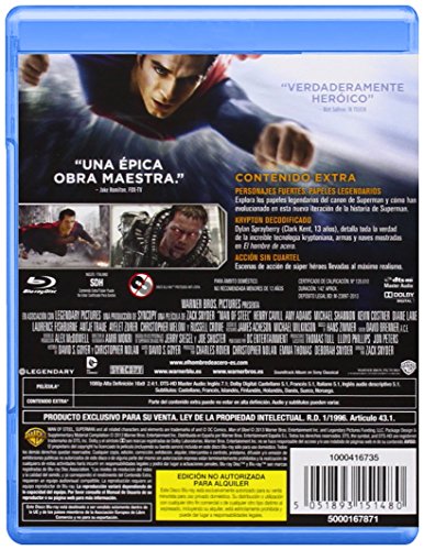 El Hombre De Acero Blu-Ray [Blu-ray]