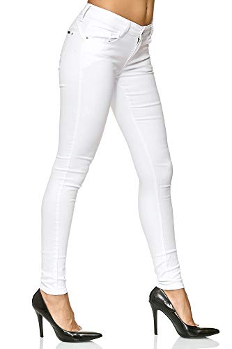 elara Pantalones Vaqueros Mujer Push Up Skinny Chunkyrayan Blanco Y5110 White 34 (XS)