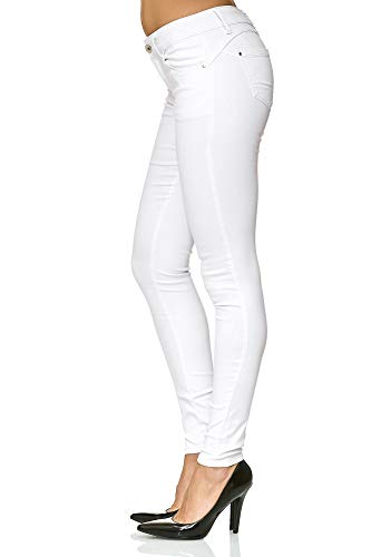 elara Pantalones Vaqueros Mujer Push Up Skinny Chunkyrayan Blanco Y5110 White 34 (XS)