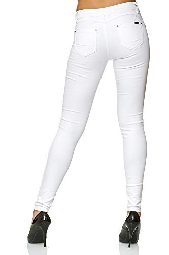 elara Pantalones Vaqueros Mujer Push Up Skinny Chunkyrayan Blanco Y5110 White 34 (XS)