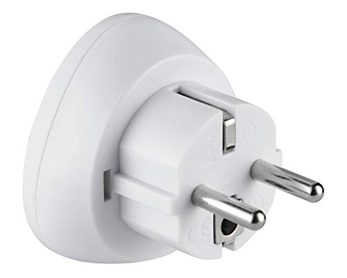 Electraline 70058 Adaptador de Viaje UK a tus enchufes de Francia/Europa, blanco