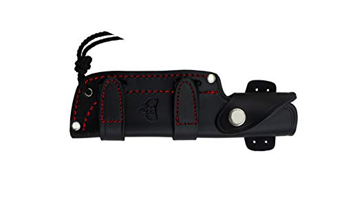 Electropolis Cuchillo de Supervivencia MT-5 Cudeman 120-M, Mango de micarta Negra, Deportivo, Incluye Funda, Herramienta Pesca y Caza, Actividad Deportiva, Camping + Tarjeta Multiusos Regalo