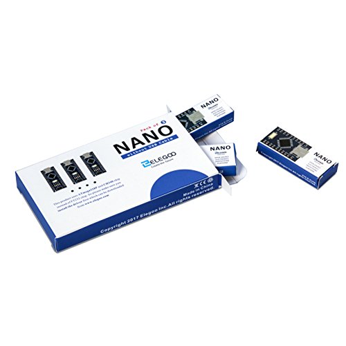 ELEGOO Nano Placa CH340/AT Mega Compatible con Arduino IDE Proyecto Nano (Paquete de 3)