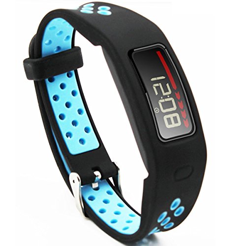 Elespoto Garmin Vivofit Accesorios Correa de Repuesto Banda Deporte Correas para Garmin Vivofit generación Pulsera Fitness Pulsera Reloj Inteligente rastreador Actividad con Hebilla (Black Blue)