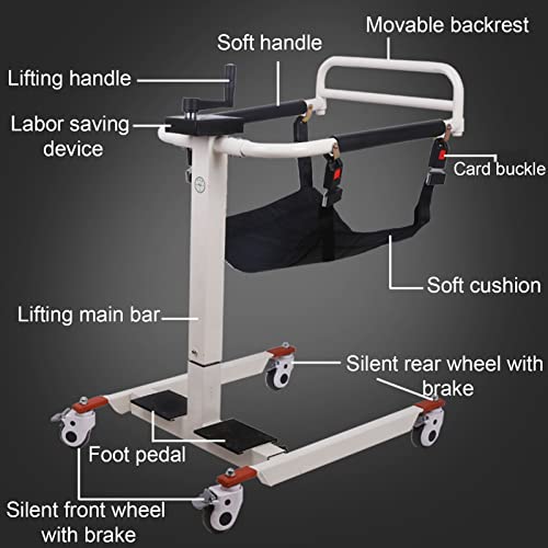 Elevador de transferencia para personas mayores, elevador para silla de ruedas para el hogar, ayuda para el levantamiento de pacientes, elevador de transferencia portátil, silla de ducha para baño p