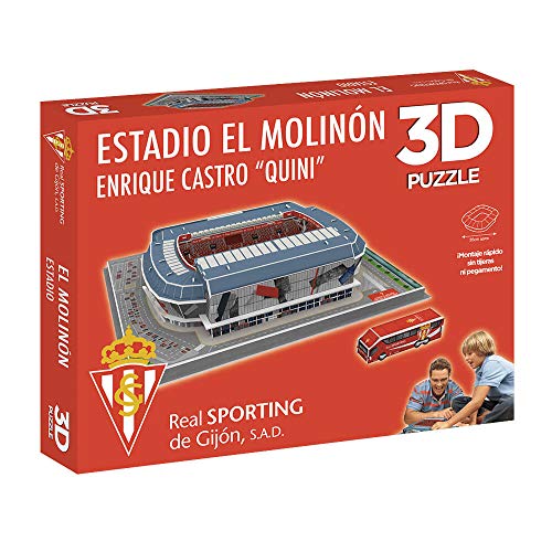 Eleven Force National Soccer Club Puzzle Estadio 3D El Molinón (Sporting Gijón) (10803), Multicolor (1)