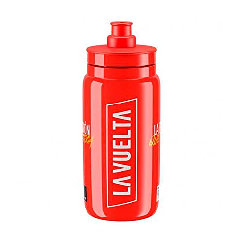 ELITE BIDON Fly Vuelta Rojo 550 ml, Adultos Unisex, Multicolor (Multicolor), Talla Única