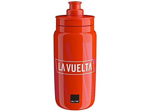 ELITE Rojo, Bidón Fly Vuelta España Iconic, 550 ml, Unisex Adulto, 550
