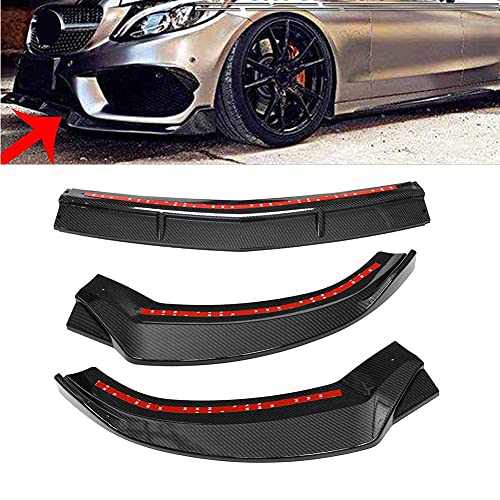 ENBAONB Alerón de Labio Divisor de Parachoques Delantero de Coche para Mercedes Ben z C-Class W205 C250 C300 C350 2015-2018, Parachoques Delantero Spoiler Delantero difusor de Labios Protector de Cub