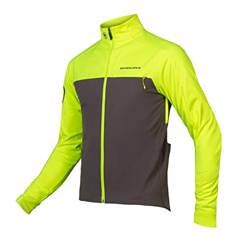 Endura Chaqueta de ciclismo Windchill para hombre II, Hi-Viz Amarillo 20, Medium