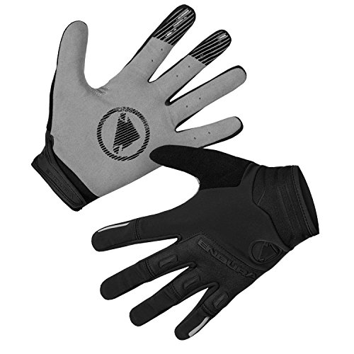 Endura Guantes resistentes al viento SingleTrack, color negro, talla M