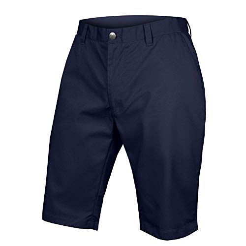 Endura Hummvee Chino - Pantalón corto de ciclismo para hombre, color azul marino