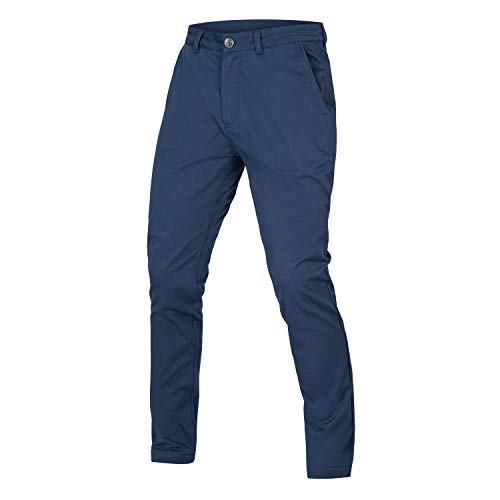 Endura Hummvee Chino - Pantalones de ciclismo para hombre, color azul marino, talla M