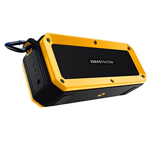 Energy Sistem Outdoor Box Bike - Altavoz con Bluetooth (10 W, con Soporte de Bicicleta, microSD, Radio FM, Linterna, Resistente al Agua) Color Negro y Amarillo