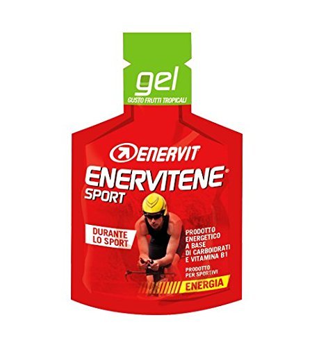 Enervit Enervitene Sport Tropical Fruit Flavor Gel Paquete de 24 geles de 25 ml