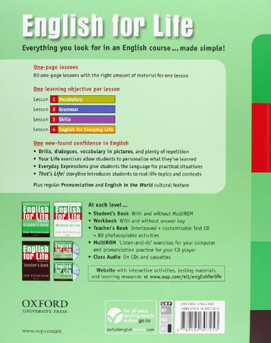 English for Life Beginner. Student's Book: General English four-skills course for adults