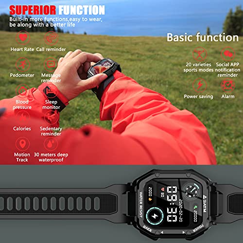 EPILUM Reloj Inteligente Hombre 1.69", Smartwatch con GPS Podómetro, Presión Arterial, Calorías, SpO2, Pulsómetro, 20 Modos Deportivos Reloj Deportivo Impermeable 3ATM, para Android y iOS