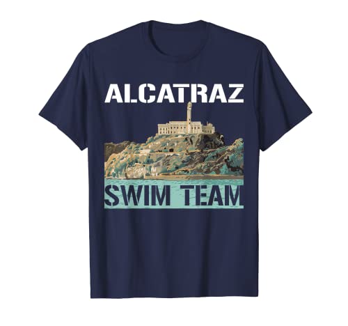 Equipo de natación Alcatraz dibujado a mano Camiseta