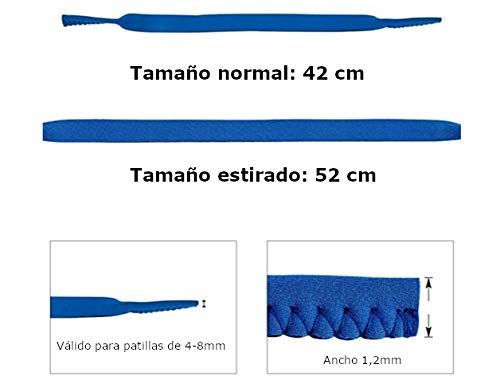 ErenBros PACK 6 Cordón elástico neopreno para gafas de sol y gafas deportivas - Correa de neopreno para retención gafas - Cinta deportiva para gafas