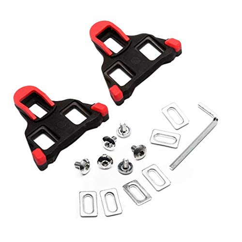 ERUYN Calas de Ciclismo Juego de calas SPD-SL Calas para Pedales de Bicicleta de Carretera Dura Ace, Ultegra: SM-SH11 sh-10 sh-12 Rojo