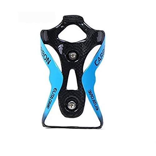 ESEN SP Portabidón de Fibra de Carbono, Soporte para Bicicleta Ligero y Resistente, fácil y rápido de Instalar, Ideal para Carretera, montaña (Brillante, Azul)