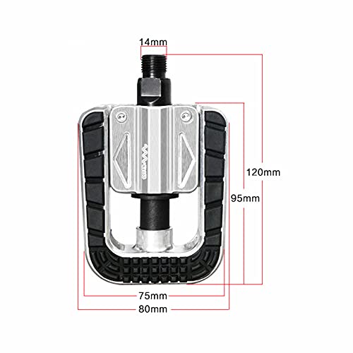 Esenlong Pedal de bicicleta de carretera de montaña, pedales reflectantes de repuesto de bicicleta de aluminio para bicicletas de montaña, bicicletas plegables, bicicletas de carretera