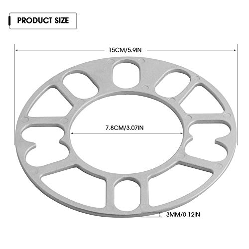 Espaciadores De Ruedas De 4 Piezas para Automóviles Juntas De Cubo De Rueda Ensanchadas Modificadas Espesor De 3/5/8/10 Espaciadores De Ruedas Universales 4/5/6 Agujeros (5mm)