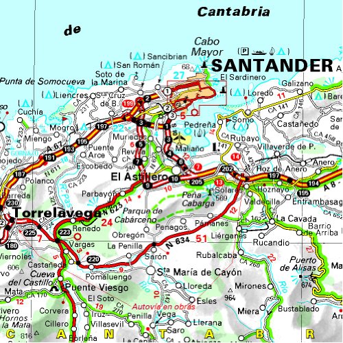 Espana Noroeste : Asturias, Cantabria (CARTES, 15250)