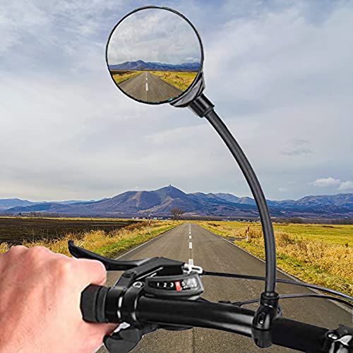 Espejo Retrovisor para Bicicleta, Manillar Ajustable de 360 °, Espejo de Bicicleta de Seguridad de Gran Angular de Alta Definición, Adecuado para Montaña, Bicicleta de Carretera, Bicicleta Eléctrica