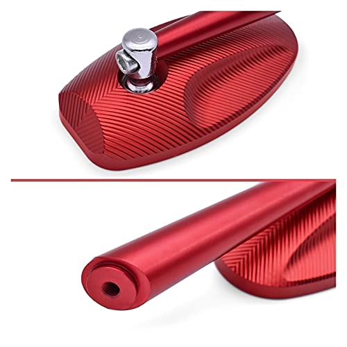 Espejos Motocicleta Espejo Retrovisor De Motocicleta CNC Espejo Lateral De Motocicleta Billet De Aluminio para Gas Gas EC 2T 4T FSE/FSR RR/RS para Husqvarna TC125 TE125 (Color : Rojo)