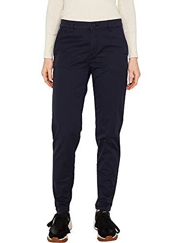 Esprit 990Ee1B302 Pantalón Chino, Azul (Navy 400), 42W / 30L para Mujer