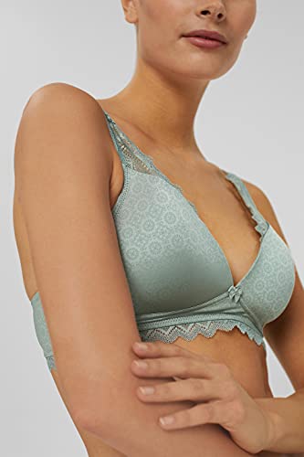 Esprit Seasonal Lace 2 PAR Wireless Padded Sujetador Acolchado, Leaf Green, 95C para Mujer